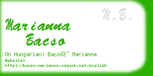 marianna bacso business card